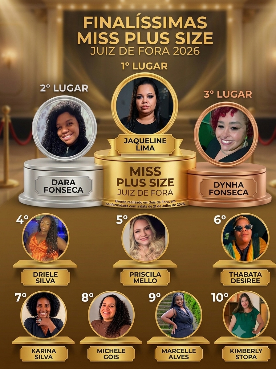 Finalíssimas Miss Plus Size Juiz de Fora 2026